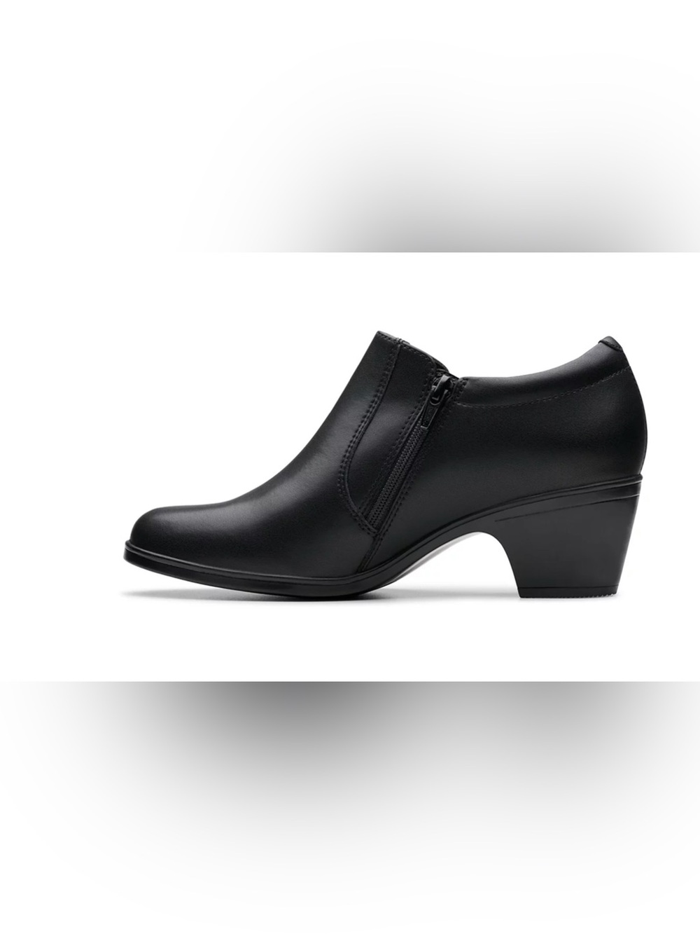 Clarks Black Low Block Heels Size 8.5 - Picture 4 of 16